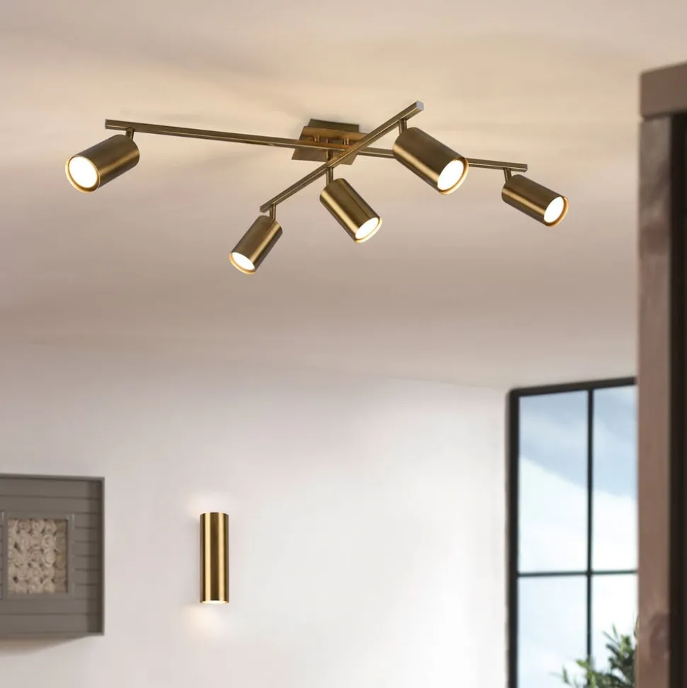 Marley downlight, antikk messing, 5 lyskilder