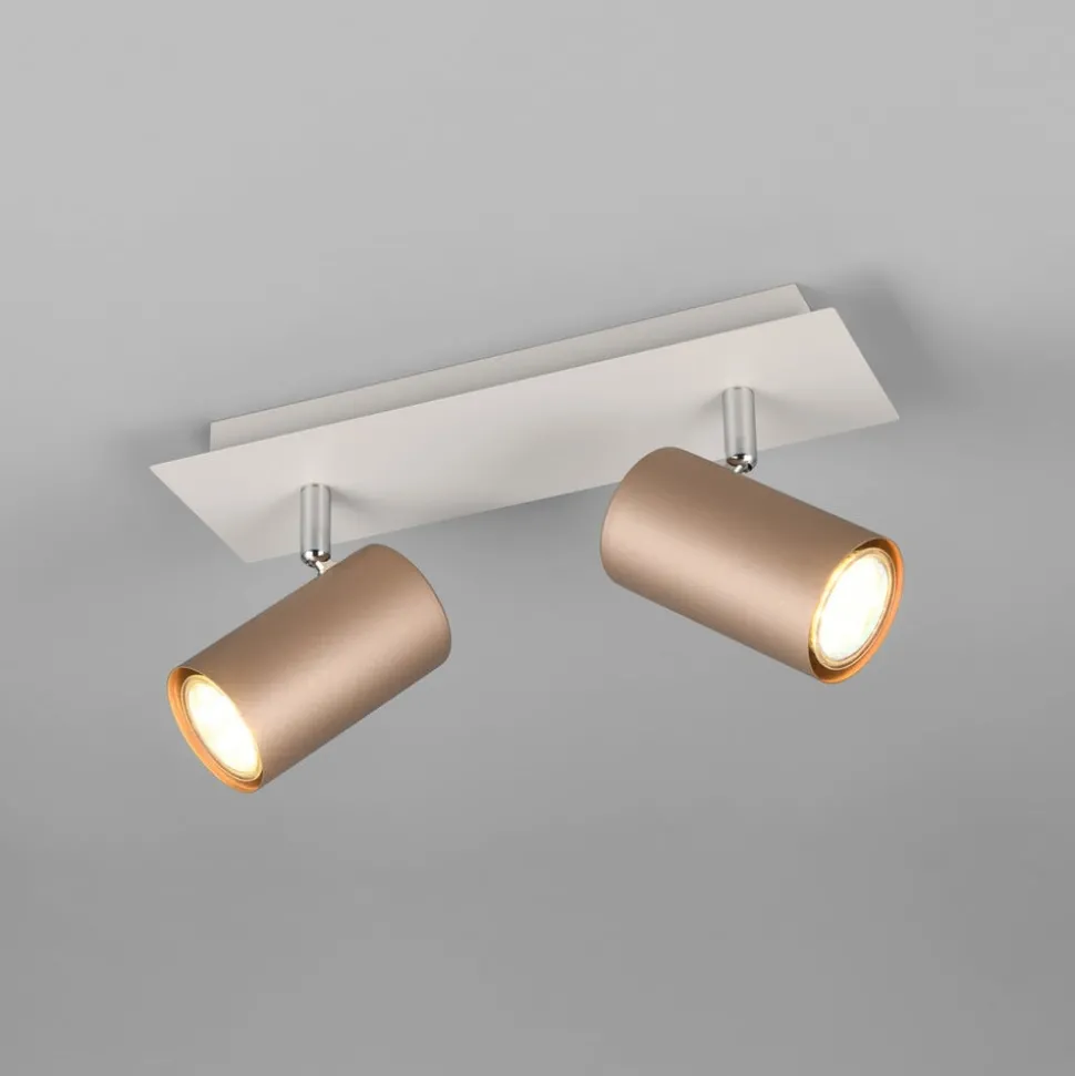 Marley downlight brun/lys grå 30 x 9 cm 2 lyskilder i metall