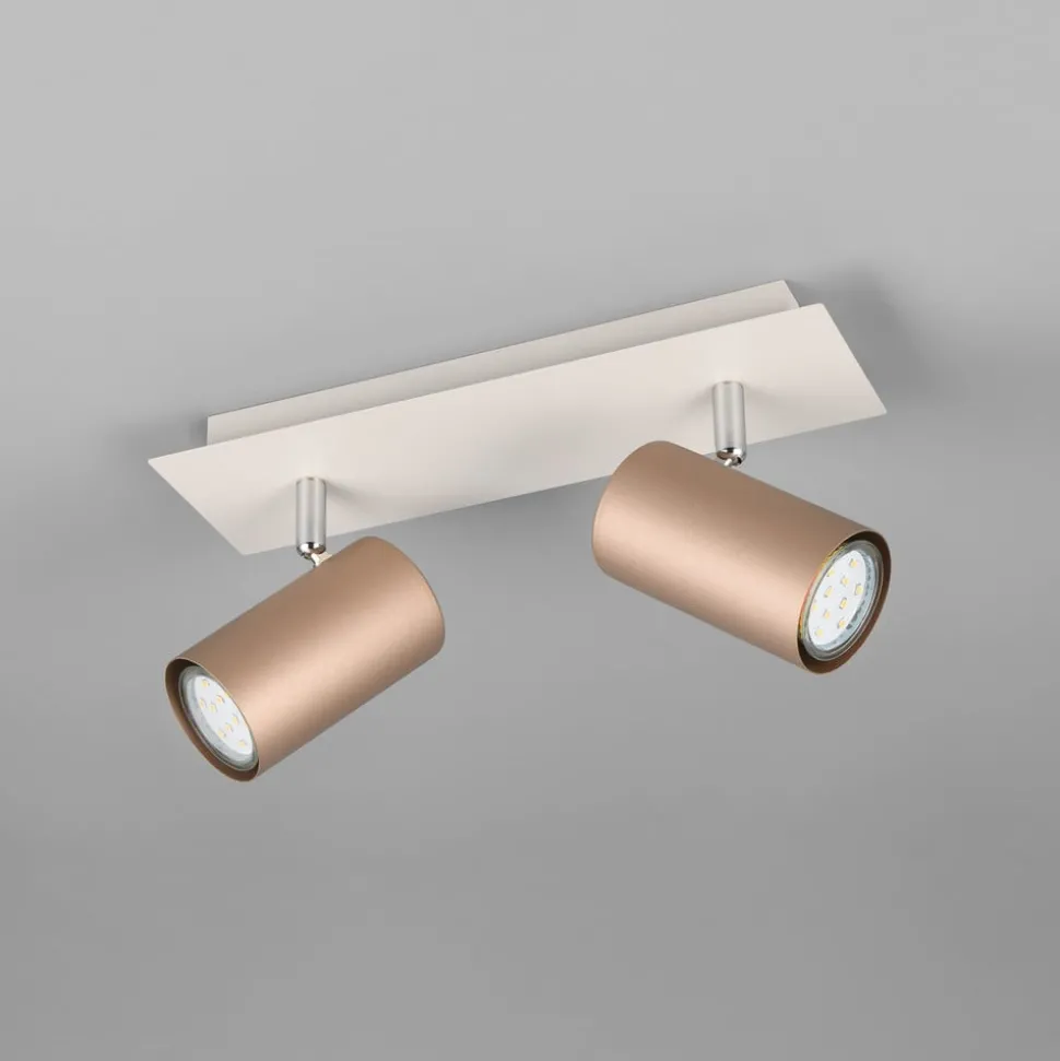 Marley downlight brun/lys grå 30 x 9 cm 2 lyskilder i metall