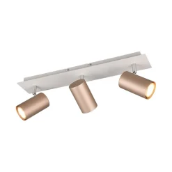 Marley downlight brun/lys grå 48 x 9 cm 3 lyskilder i metall