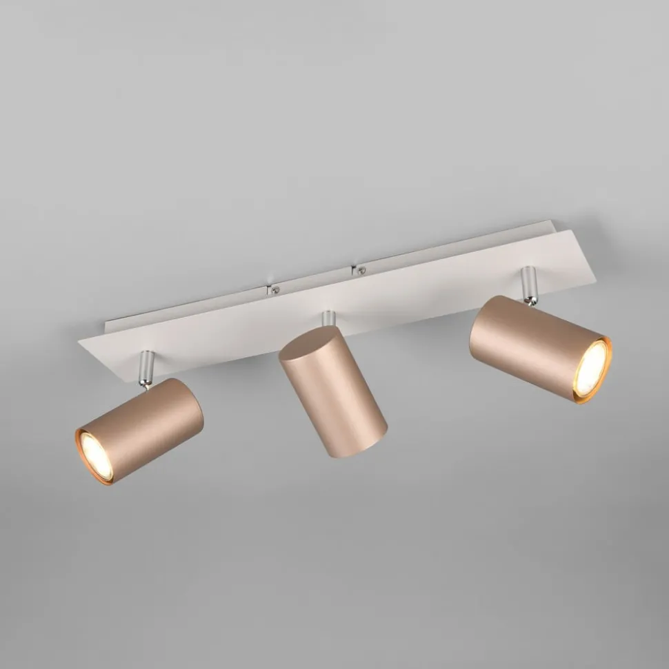 Marley downlight brun/lys grå 48 x 9 cm 3 lyskilder i metall