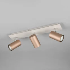 Marley downlight brun/lys grå 48 x 9 cm 3 lyskilder i metall