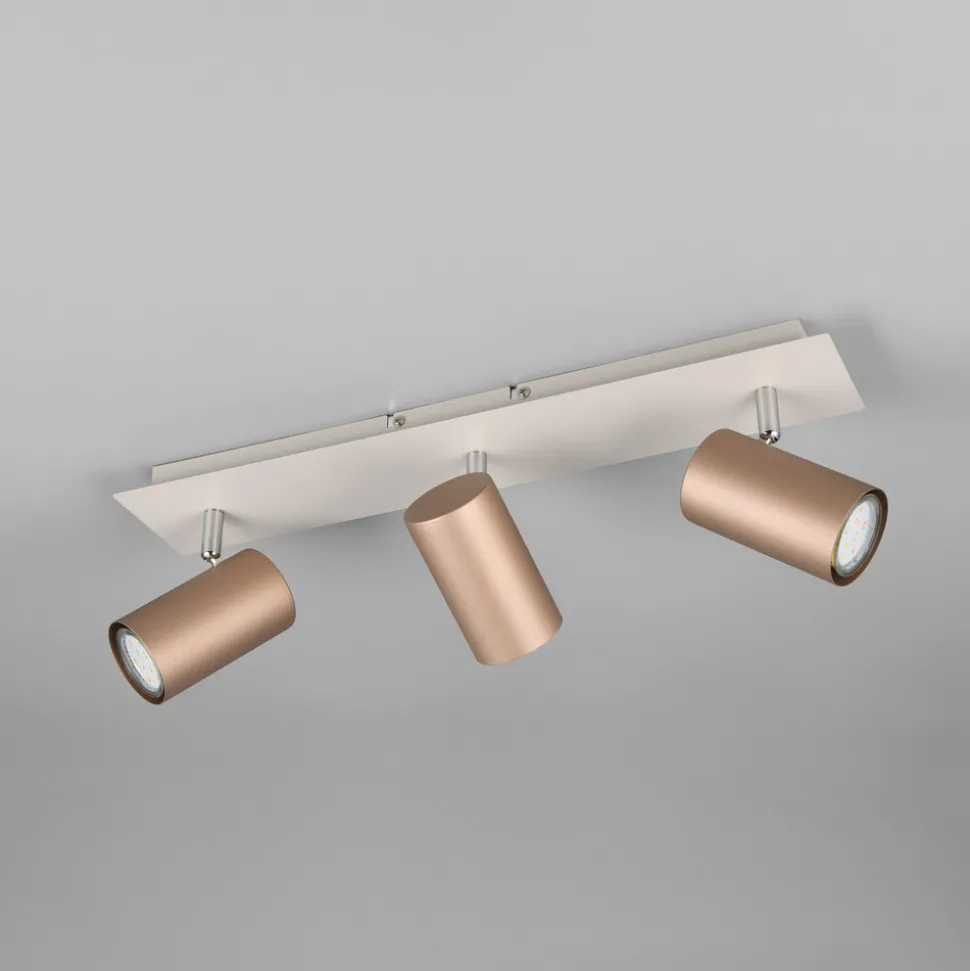 Marley downlight brun/lys grå 48 x 9 cm 3 lyskilder i metall