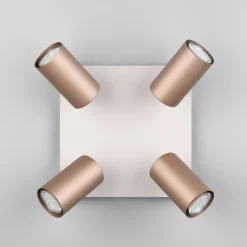 Marley downlight brun/lys grå 24 x 24 cm 4 lyskilder i metall