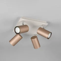 Marley downlight brun/lys grå 24 x 24 cm 4 lyskilder i metall