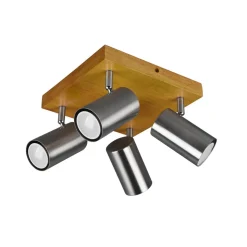 Marley downlight, matt nikkel, 4 lyskilder