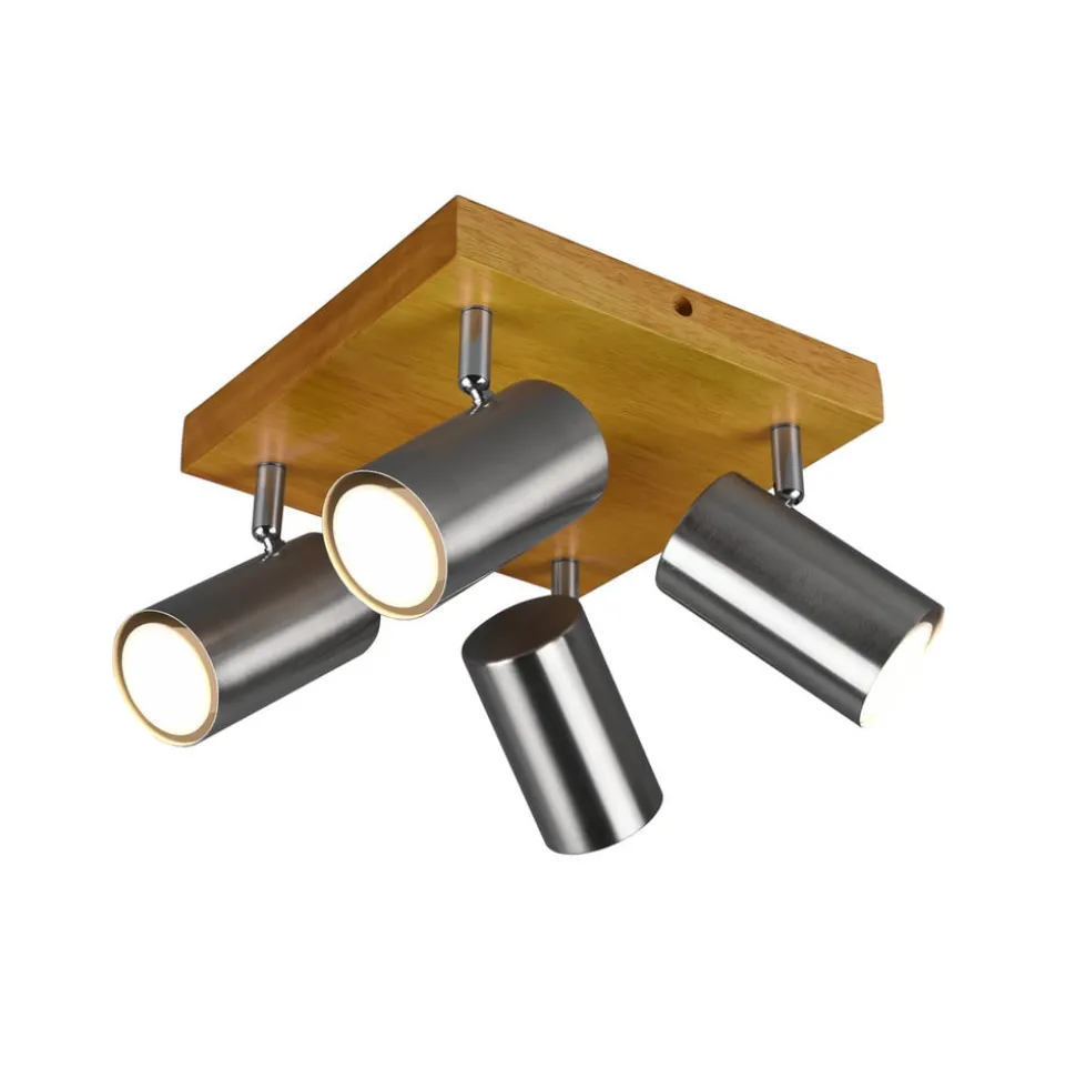 Marley downlight, matt nikkel, 4 lyskilder