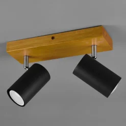 Marley downlight, matt svart, 2 lyskilder