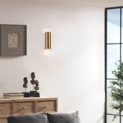 Marley vegglampe, antikk messing, Up & Down