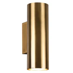 Marley vegglampe, antikk messing, Up & Down