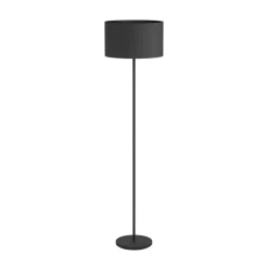 Maserlo gulvlampe, svart, høyde 151 cm, stoff/stål