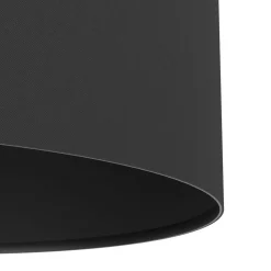 Maserlo gulvlampe, svart, høyde 151 cm, stoff/stål