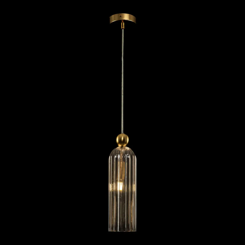 Maytoni Antic hengelampe glassskjerm konjakk-farge