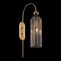 Maytoni Antic vegglampe, konjakk-farget, glass