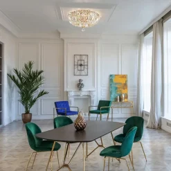 Maytoni Basfor taklampe, gullfarget, Ø 30 cm, 3 x E14