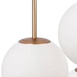 Maytoni Basic form pendellampe, hvit/gull, 3-lys.