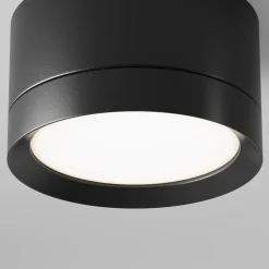 Maytoni downlight Hoop, svart, høyde 5 cm Ø 8,5 cm aluminium GX53