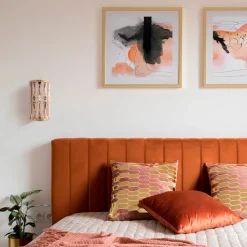 Maytoni Facet vegglampe, høyde 25 cm, gullfarget, glass, E14