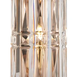 Maytoni Facet vegglampe, høyde 25 cm, gullfarget, glass, E14