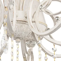 Maytoni Grace lysekrone, hvit, 10 lyskilder, organza