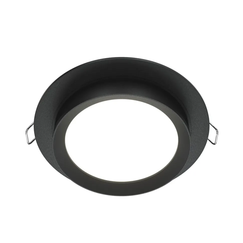 Maytoni Hoop innfellingslampe, rund, svart