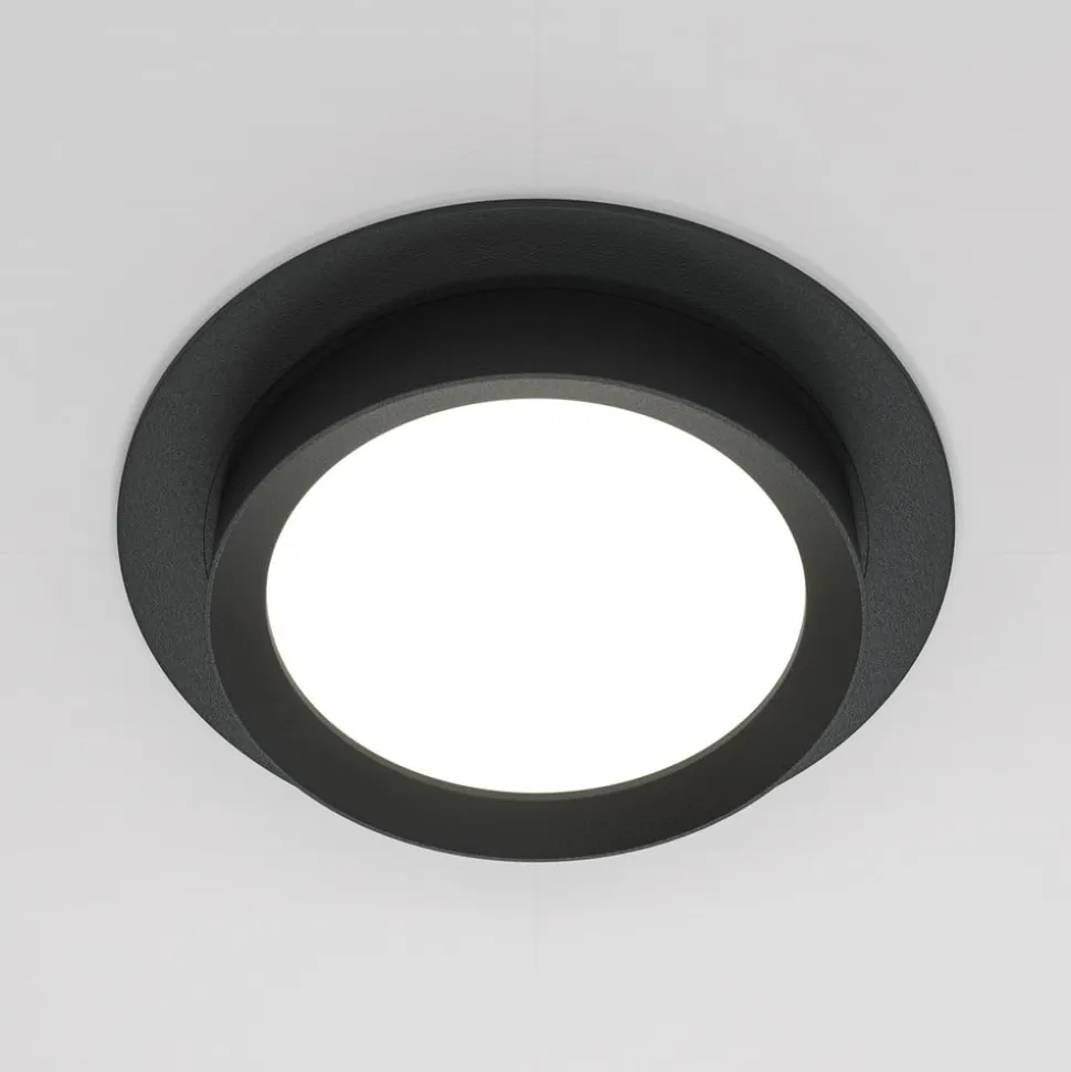 Maytoni Hoop innfellingslampe, rund, svart