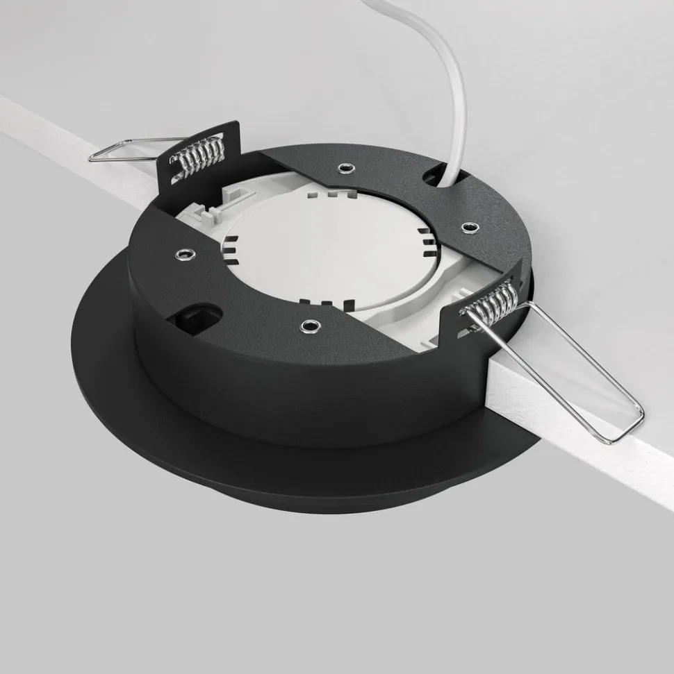 Maytoni Hoop innfellingslampe, rund, svart