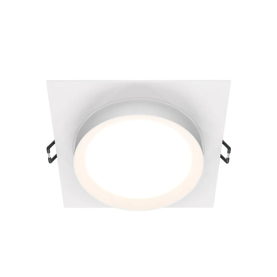 Maytoni Hoop innfellingslampe, kantet, hvit