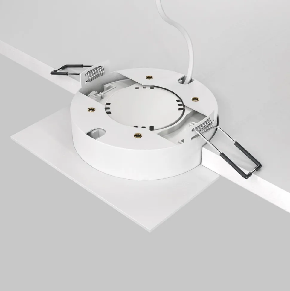 Maytoni Hoop innfellingslampe, kantet, hvit