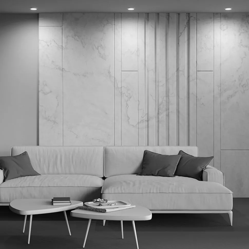 Maytoni Hoop innfellingslampe, rund, hvit