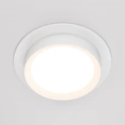 Maytoni Hoop innfellingslampe, rund, hvit