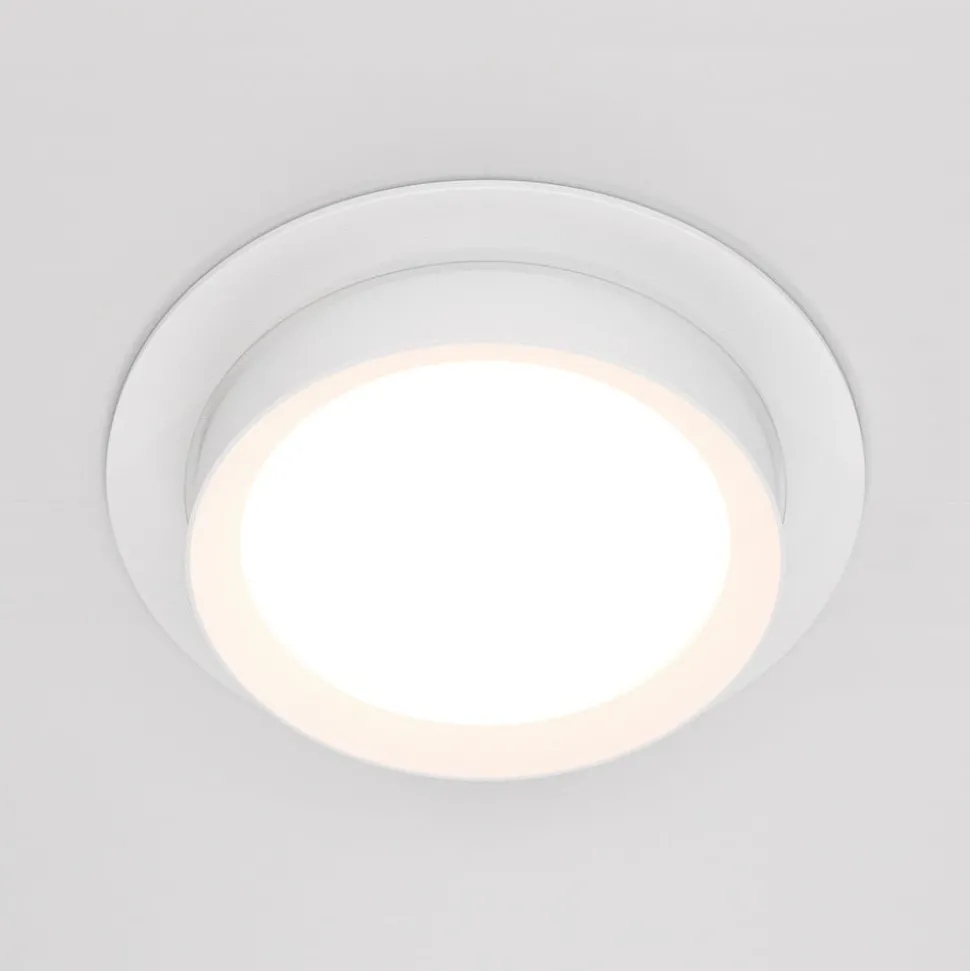 Maytoni Hoop innfellingslampe, rund, hvit