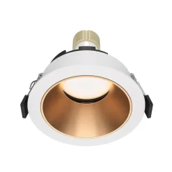 Maytoni innfellingslampe Share, hvit/gull, Ø 8,5 cm, aluminium, GU10