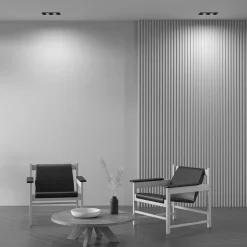 Maytoni innfellingslampe i metall, svart, 25 x 13 cm, 2 lyskilder