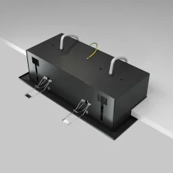 Maytoni innfellingslampe i metall, svart, 25 x 13 cm, 2 lyskilder