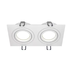 Maytoni innfellingslampe Atom, hvit, 2 lyskilder, 17,5 x 9,2 cm