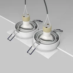 Maytoni innfellingslampe Atom, hvit, 2 lyskilder, 17,5 x 9,2 cm