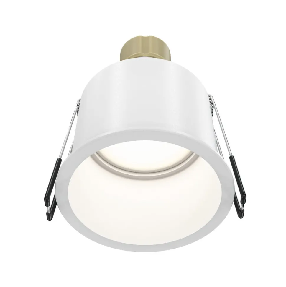 Maytoni innfelt downlight Reif, hvit/hvit, Ø 6,8 cm, aluminium