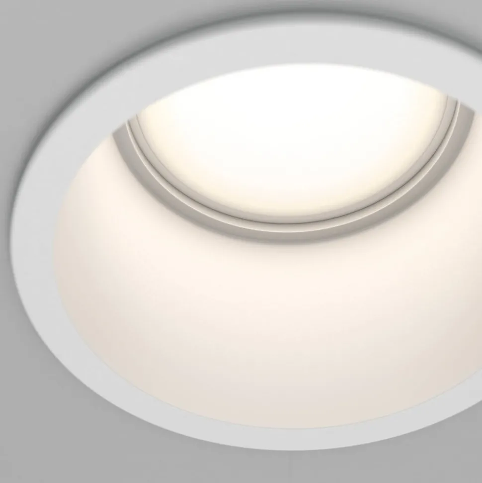 Maytoni innfelt downlight Reif, hvit/hvit, Ø 6,8 cm, aluminium