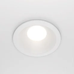 Maytoni innfelt taklampe Zoom hvit Ø 8,5 cm aluminium IP65 GU10