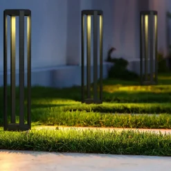 Maytoni LED-gatelampe Royal Mile, grå, høyde 80 cm, aluminium