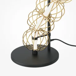 Maytoni LED-gulvlampe Golden Cage, høyde 154 cm, metall