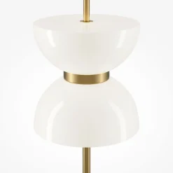 Maytoni LED-gulvlampe Kyoto, grå, høyde 145 cm, marmor