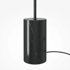 Maytoni LED-gulvlampe Kyoto, svart, høyde 145 cm, marmor