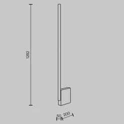 Maytoni LED-gulvlampe Solid, høyde 128,2 cm, betong, akryl