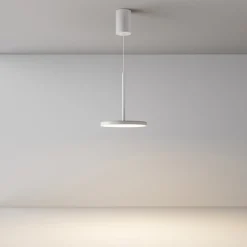 Maytoni LED-hengelampe Plato, hvit, Ø 18,5 cm, aluminium