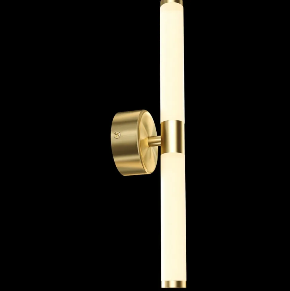 Maytoni LED-vegglampe Axis, gullfarget, høyde 35,6 cm