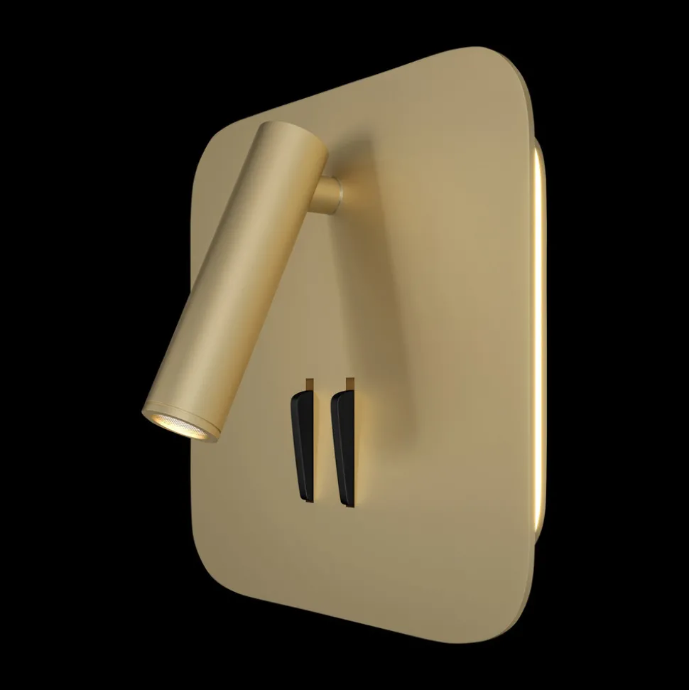 Maytoni los 176 LED-vegglampe, 3 000 K kantet gull