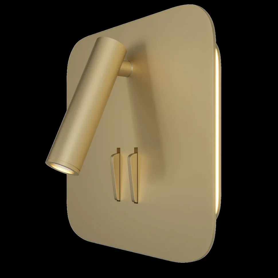 Maytoni los 176 LED-vegglampe, 3 000 K kantet gull