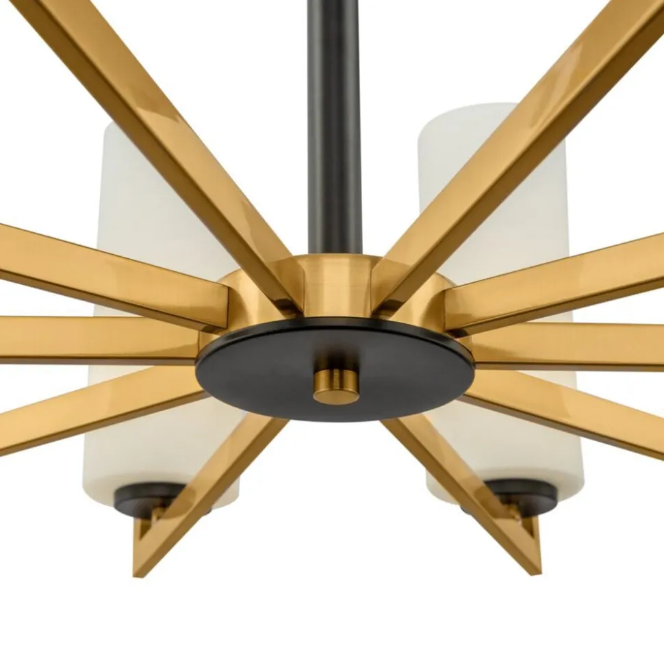 Maytoni lysekrone Fortano, 10 lyskilder, glass, E27